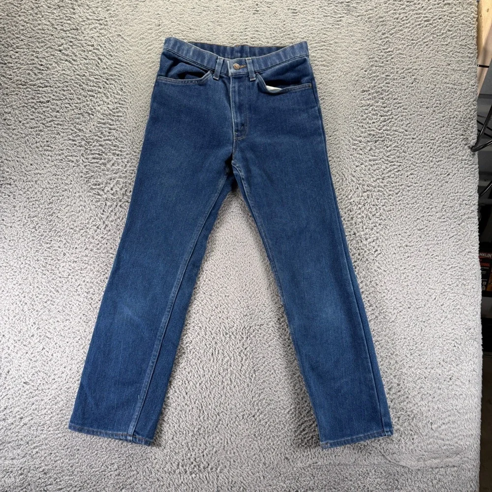 Vintage Levi's Jeans Mens 30x28 Blue Cotton Denim Straight Leg Workwear Stretch